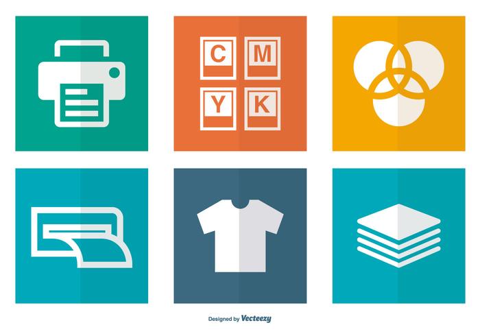 Printing Related Icon Collection vector