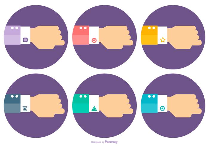 Flat Style Hand with Cufflinks vector