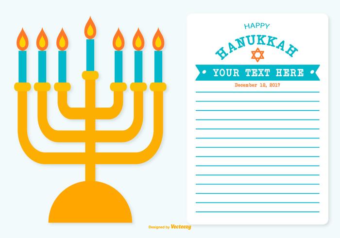 Ilustración feliz de Hanukkah vector