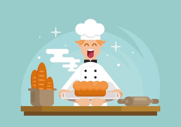 Brioche Baker Illustration vector