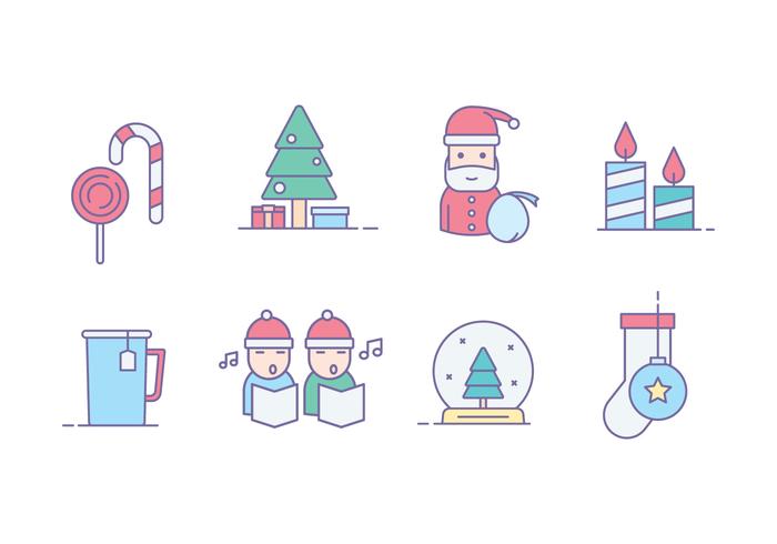 Libere los iconos de la Navidad vector