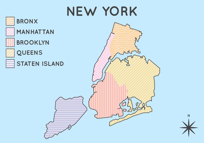 Vector icónico libre de Nueva York del mapa