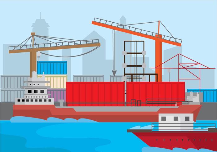 Harbour Background  Vector