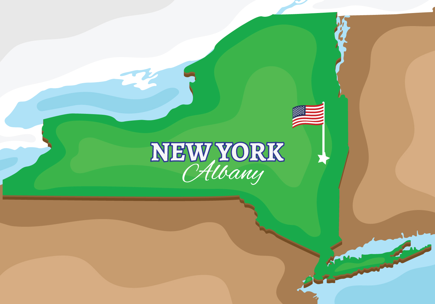 New York Map Vector 162516 Vector Art at Vecteezy