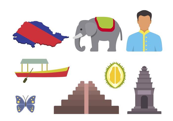 Flat Cambodia Vectors