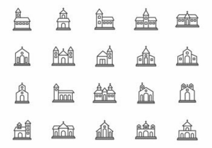 Free Abbey and Church Vectors