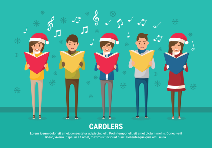 Carolers Ilustraciones Vectoriales vector