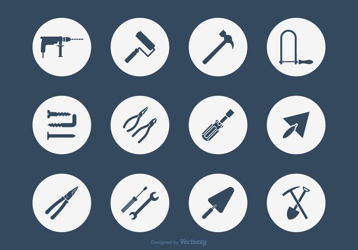 Bricolage Tools Vector Icon Set