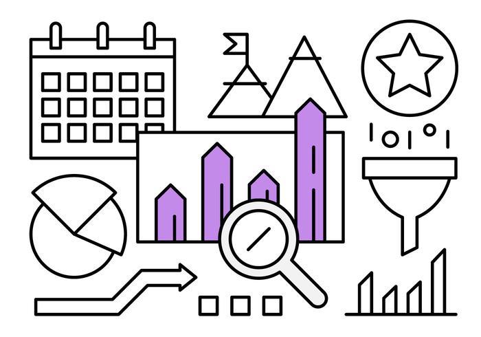 Estadísticas lineales gratuitas vector