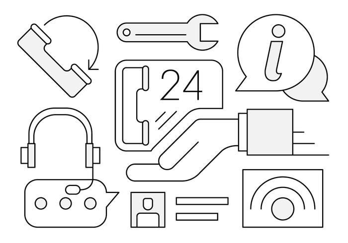 Call Center Icons vector