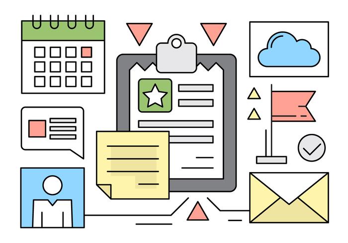 Free Linear Web Icons vector