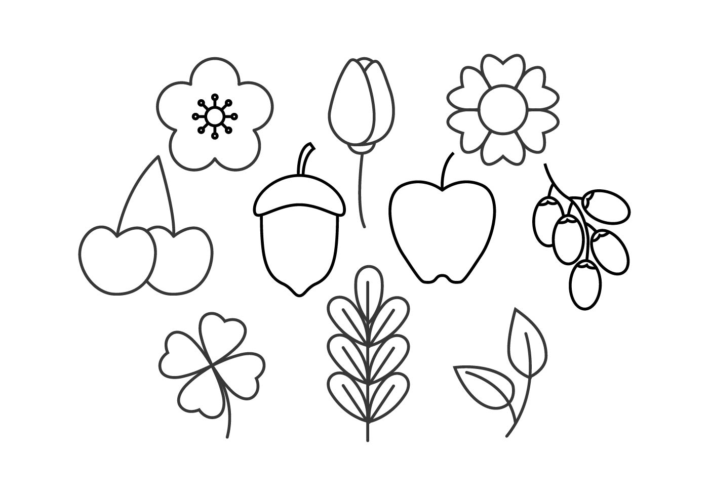 Free 227 Flower Line Art Svg SVG PNG EPS DXF File