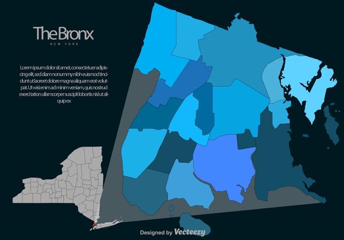 Fondo abstracto del mapa del Bronx vector