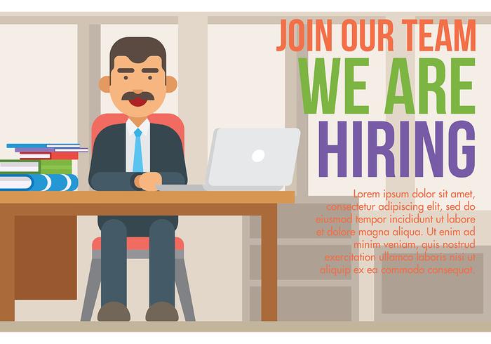 Now Hiring Vector Illustration