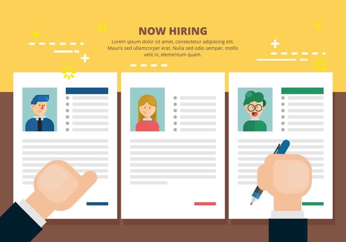 Now Hiring Illustration vector