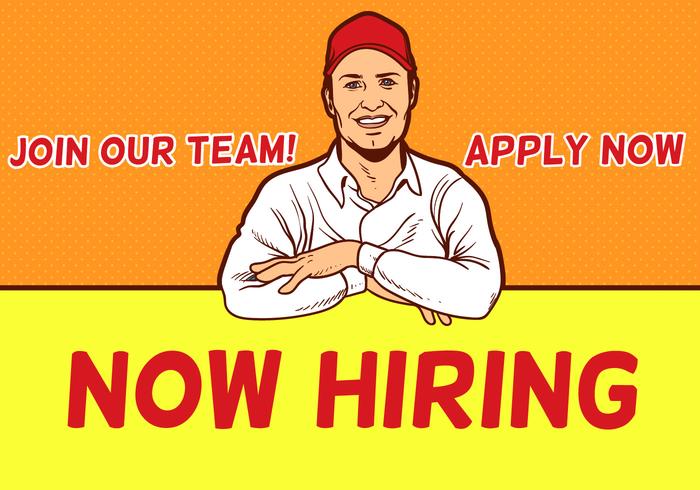 Now Hiring Workers Design vector