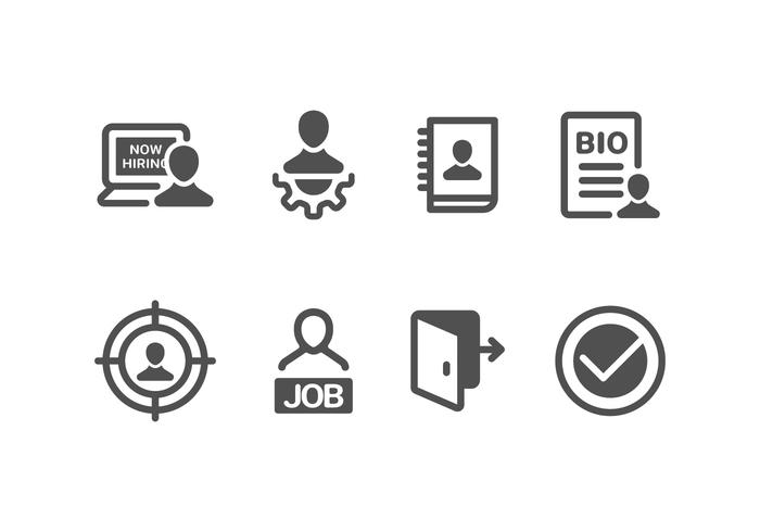 Now Hiring  Recruitment Set Icons vector