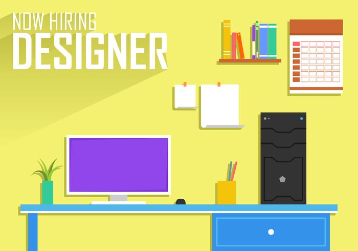 Now Hiring Designer Poster Template Free Vector