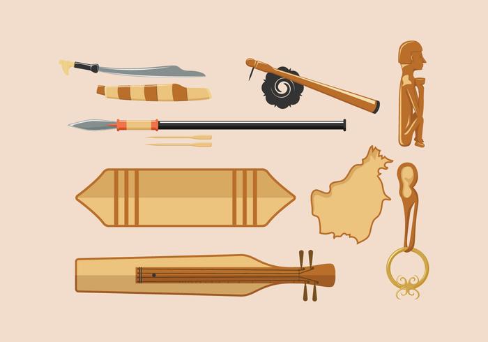 Dayak Elements vector