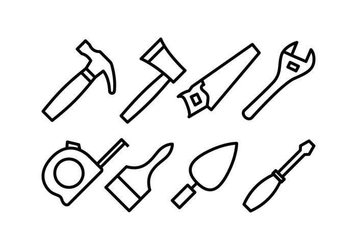 Iconos de herramientas de Bricolage vector