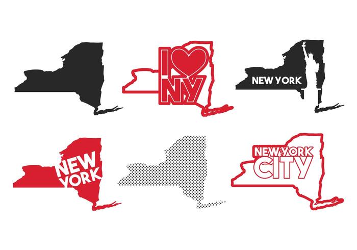 Nueva york vector de mapa