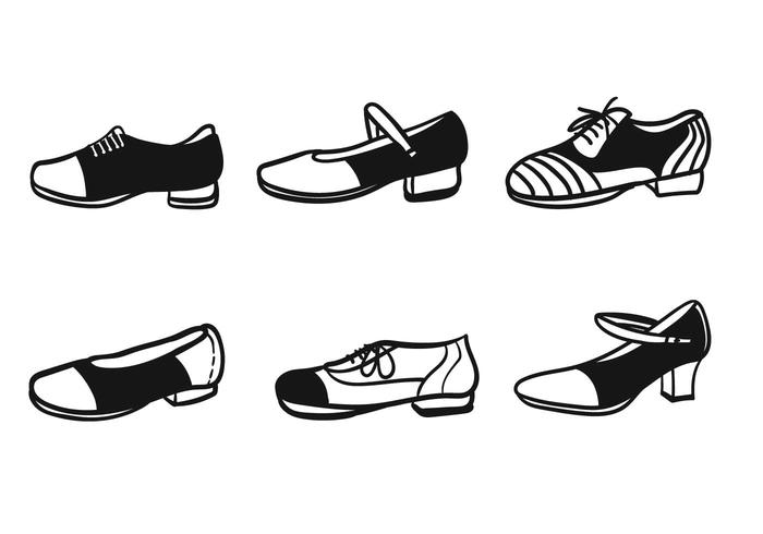 Tap shoes vector