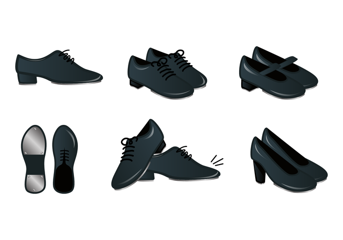 Realistic Tap Shoes Vector