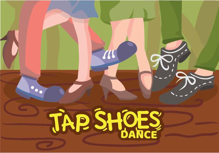 Tap Shoes Dancing Ilustración vector