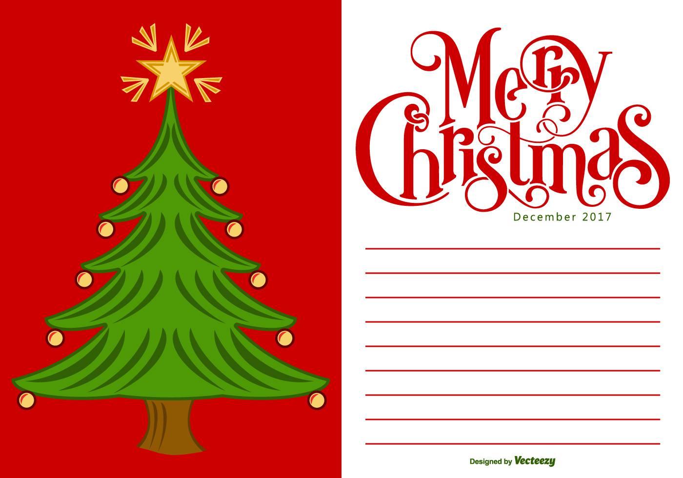 Download 2017 Merry Christmas Card Illustration - Download Free ...