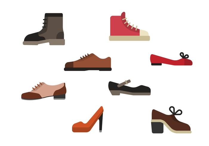 Flat Shoes Vectors