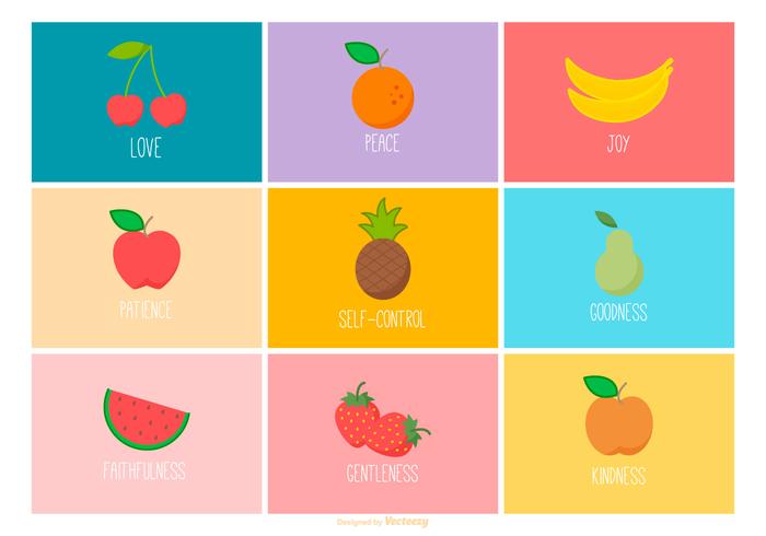 Fruit of the Spirit Icon Collection vector