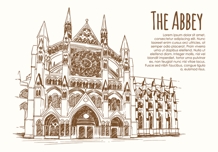 Hand Drawn Abbey vector