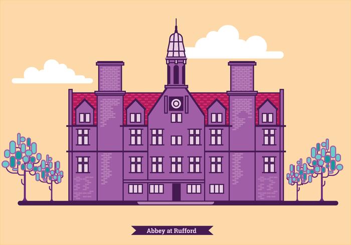 Illustration of Abbey at Rufford vector