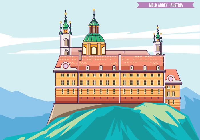 Melk Abbey Gorgeous UNESCO World Heritage Site Vector 