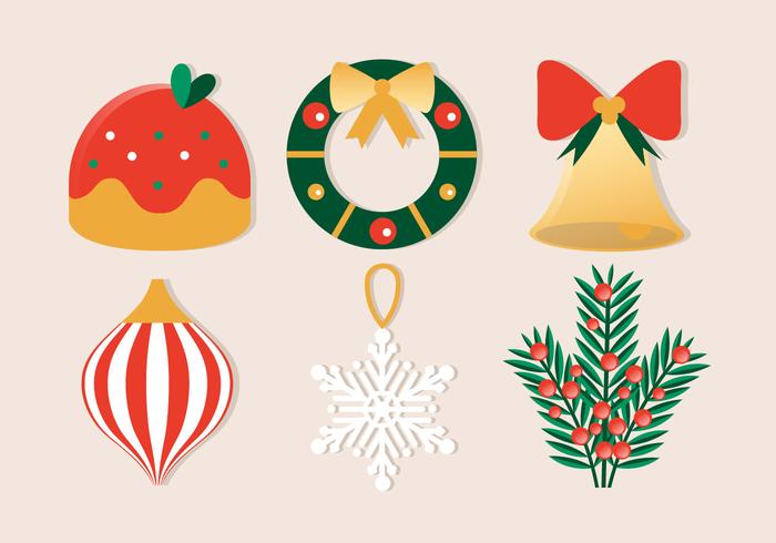 Free Flat Design Vector Winter Holiday Icons