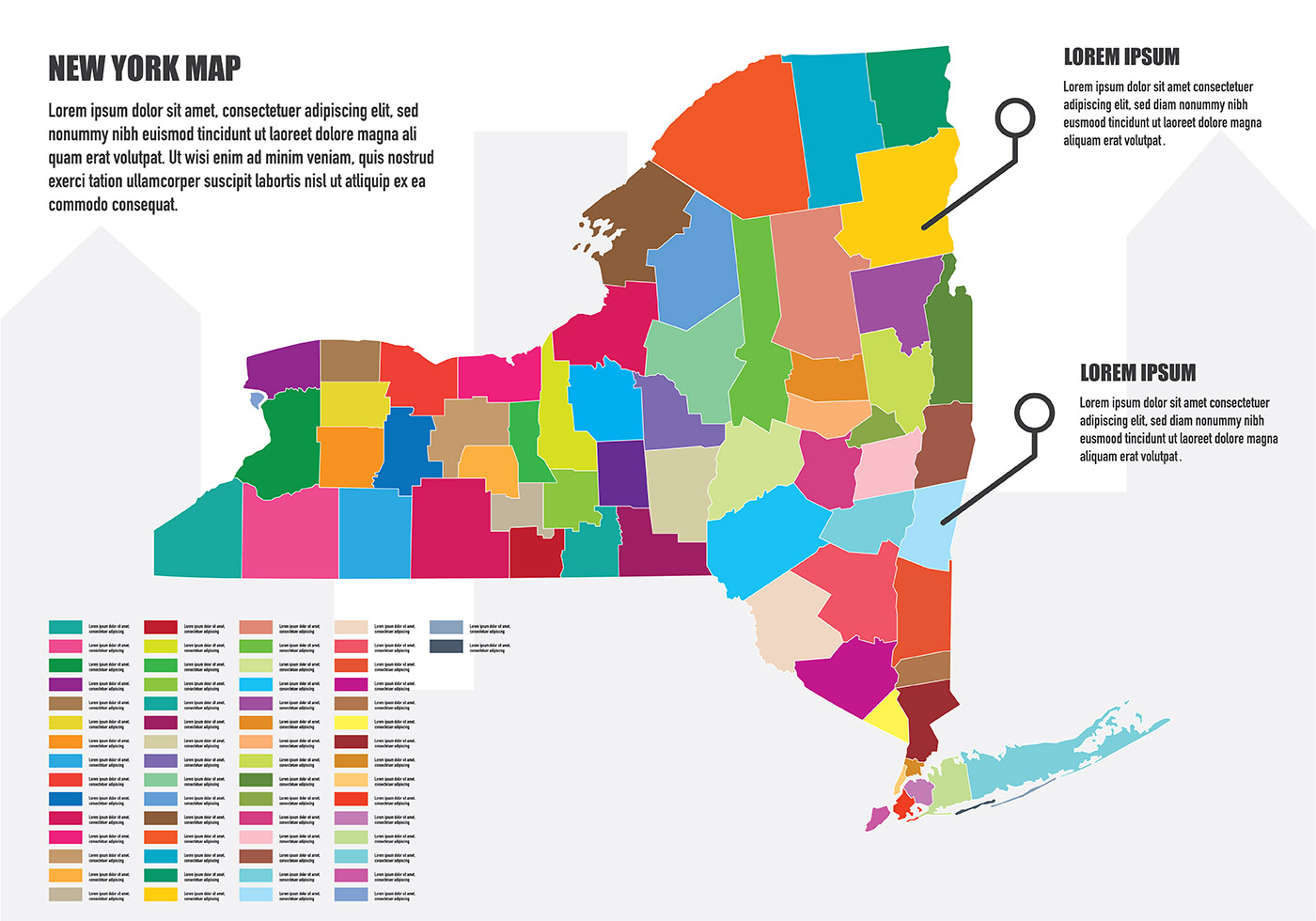 New York Map Infographic