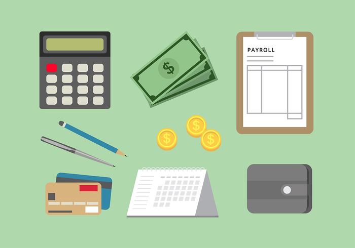 Payroll Icon Set Free Vector