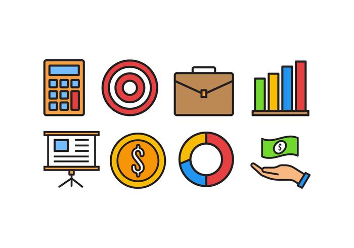 Pack de Iconos de Negocios y Finanzas vector