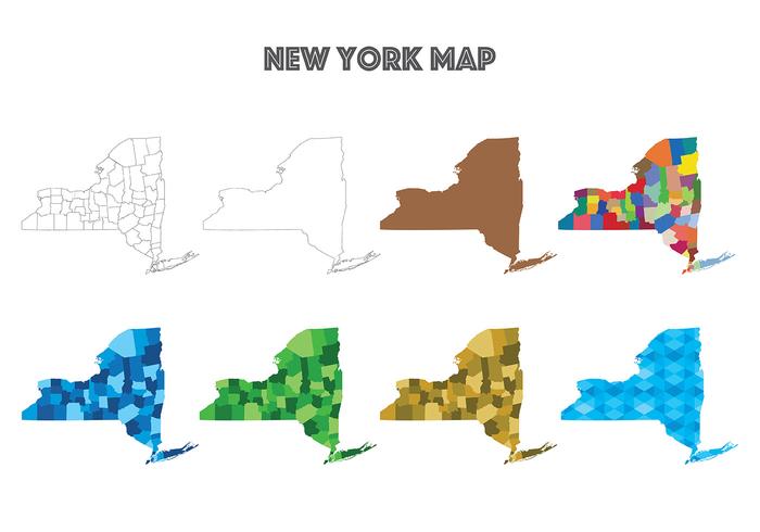 New York Map Vectors