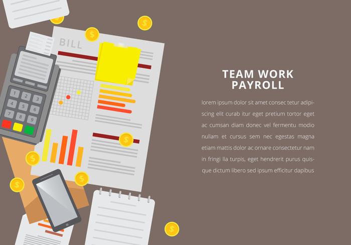 Business Payroll with Editable Text vector