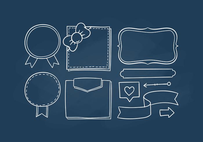 Bullet Journal Chalk Board Style Free Vectors