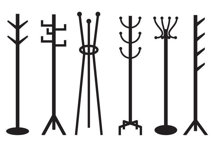 Minimalist and Trendy Coat Stand Vector