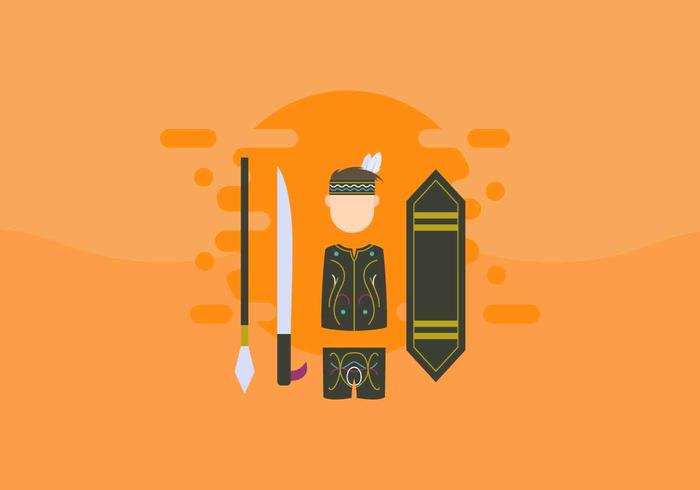 Free Unique Dayak Vectors