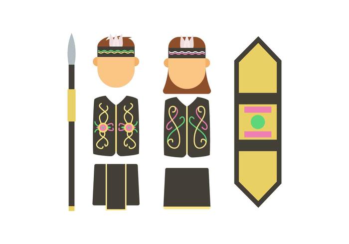 Free Unique Dayak Vectors