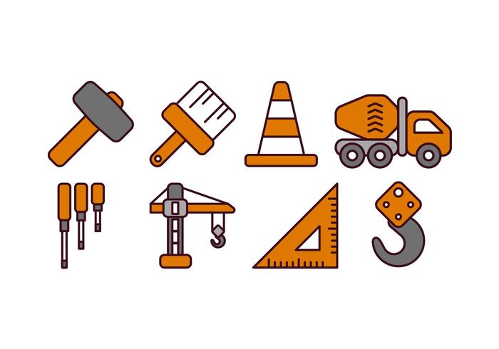 Iconos de construcción vector