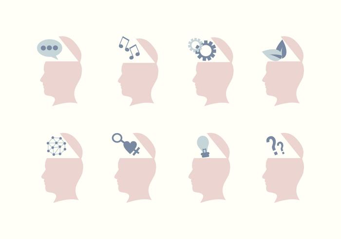 Open Mind Icons vector