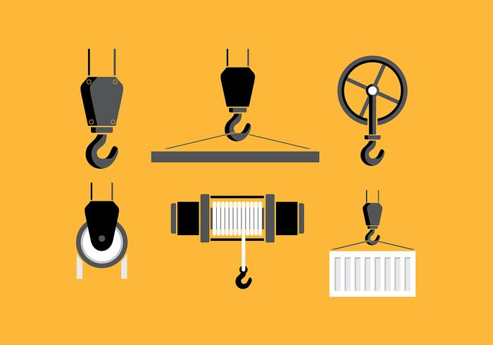 Winch Set Free Vector