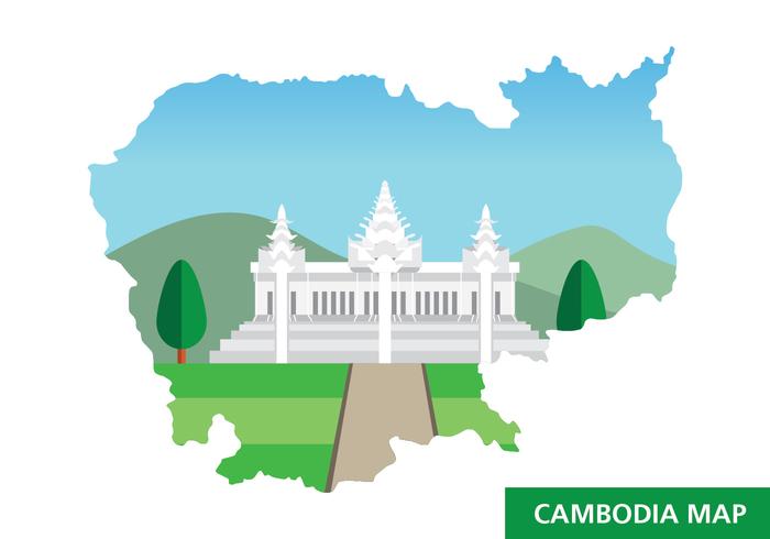 Mapa de Camboya vector