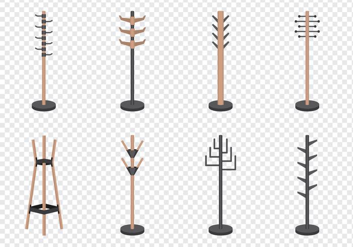 Coat Racks Set vector