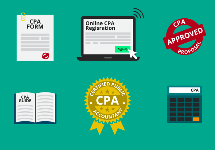 CPA or Certified Public Accountant Vector